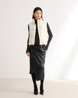 EP YAYING Cream Contrast Sleeve Hoodie