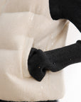 EP YAYING Cream Contrast Sleeve Hoodie