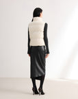 EP YAYING Cream Contrast Sleeve Hoodie