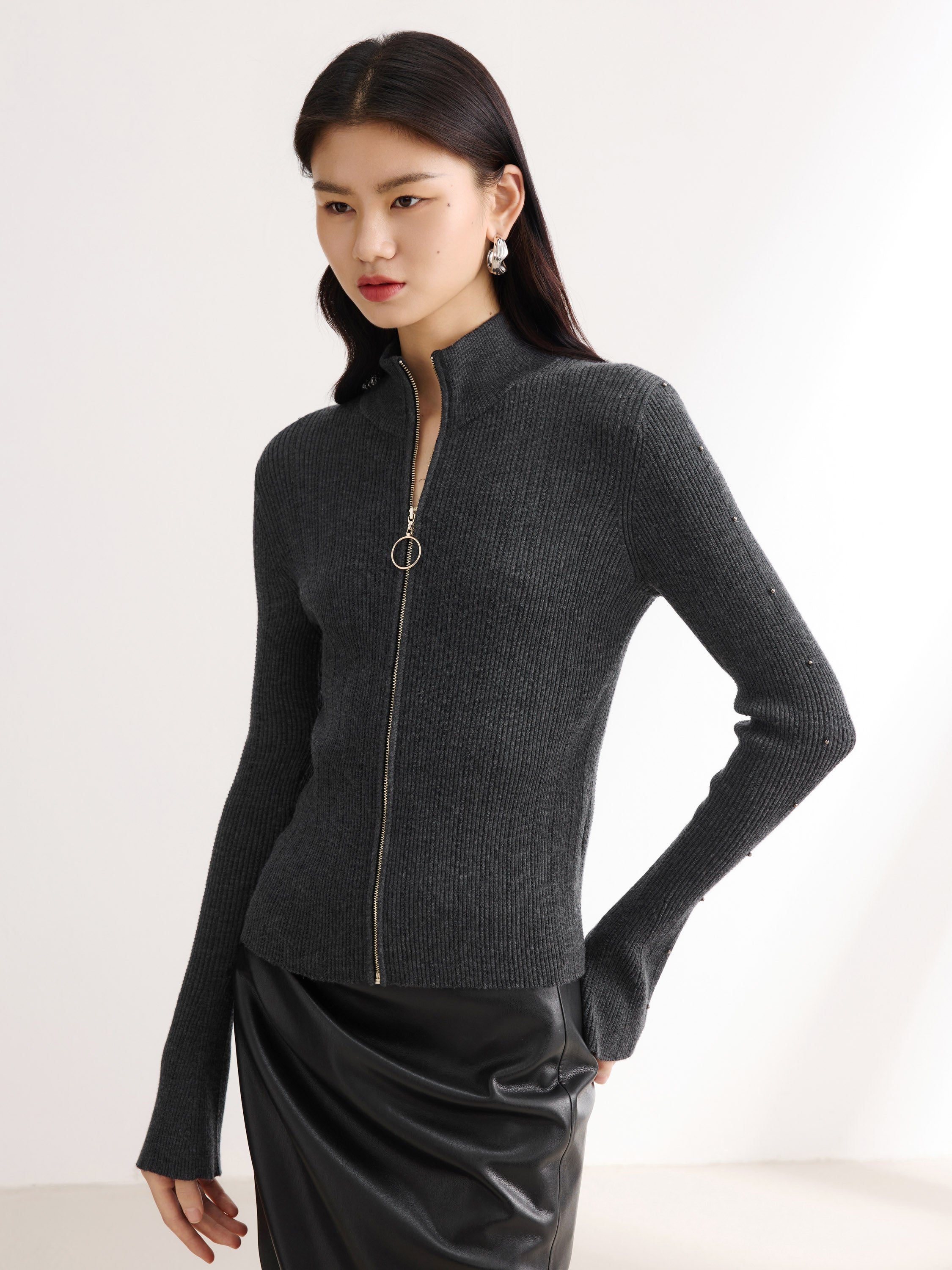 EP YAYING Black Fitted Top