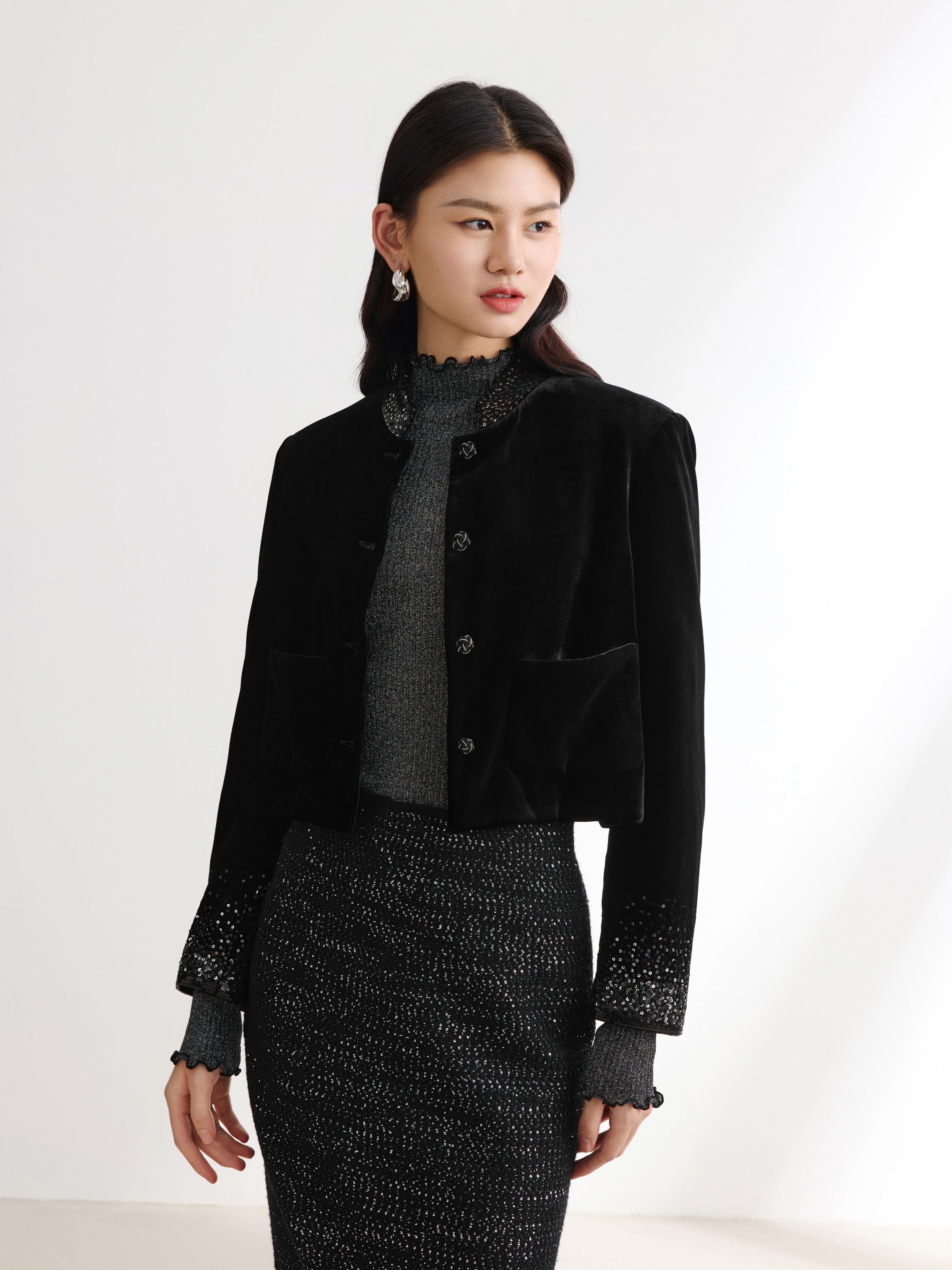 EP YAYING Black Blazer