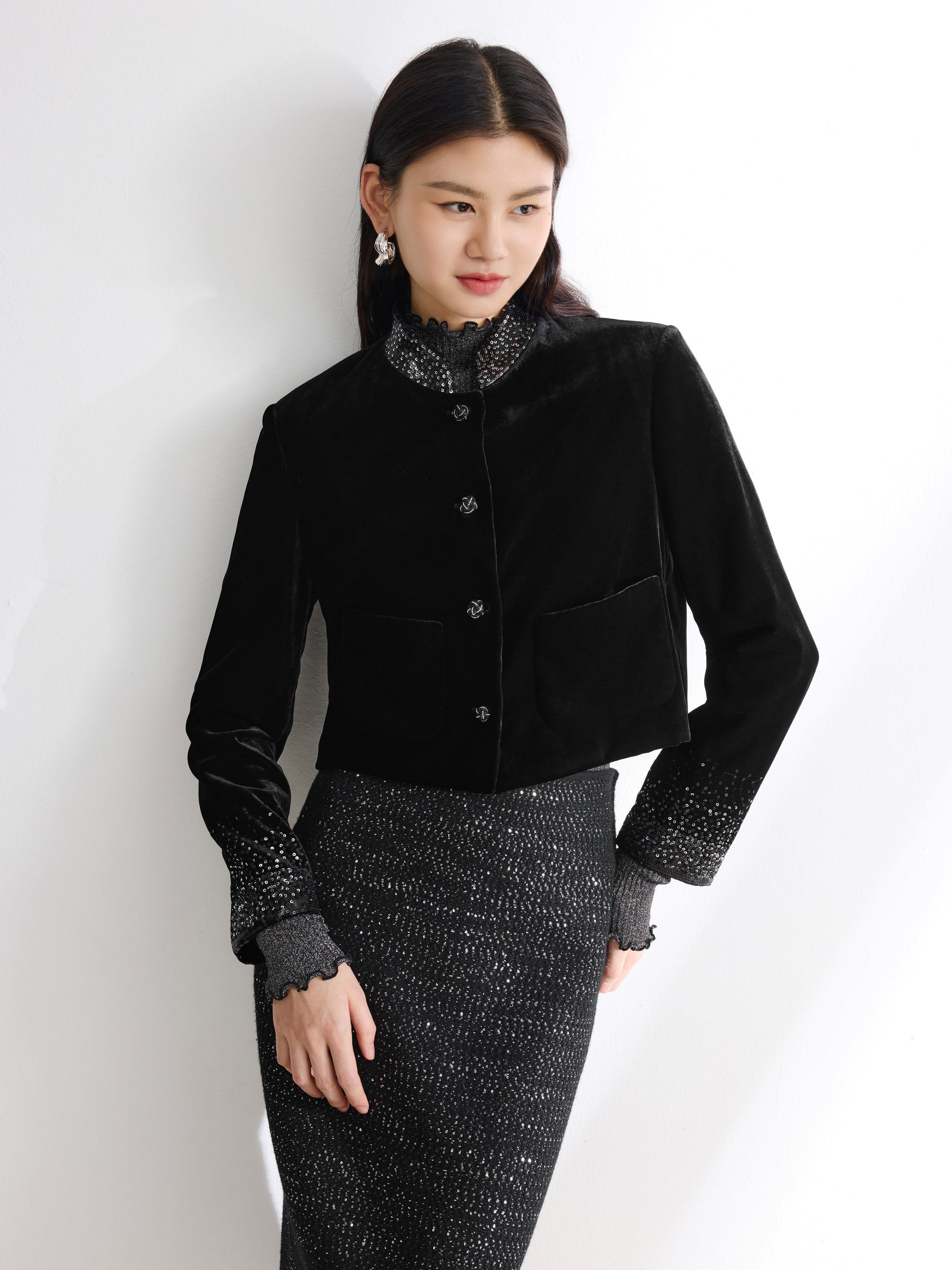EP YAYING Black Blazer