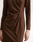 EP YAYING Wool Waist-Defining Dress