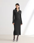 EP YAYING Black Long Sleeve Dress