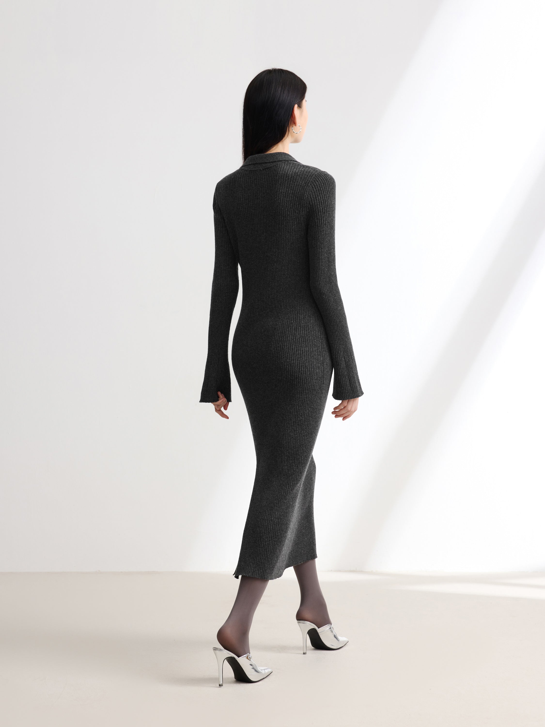 EP YAYING Black Long Sleeve Dress