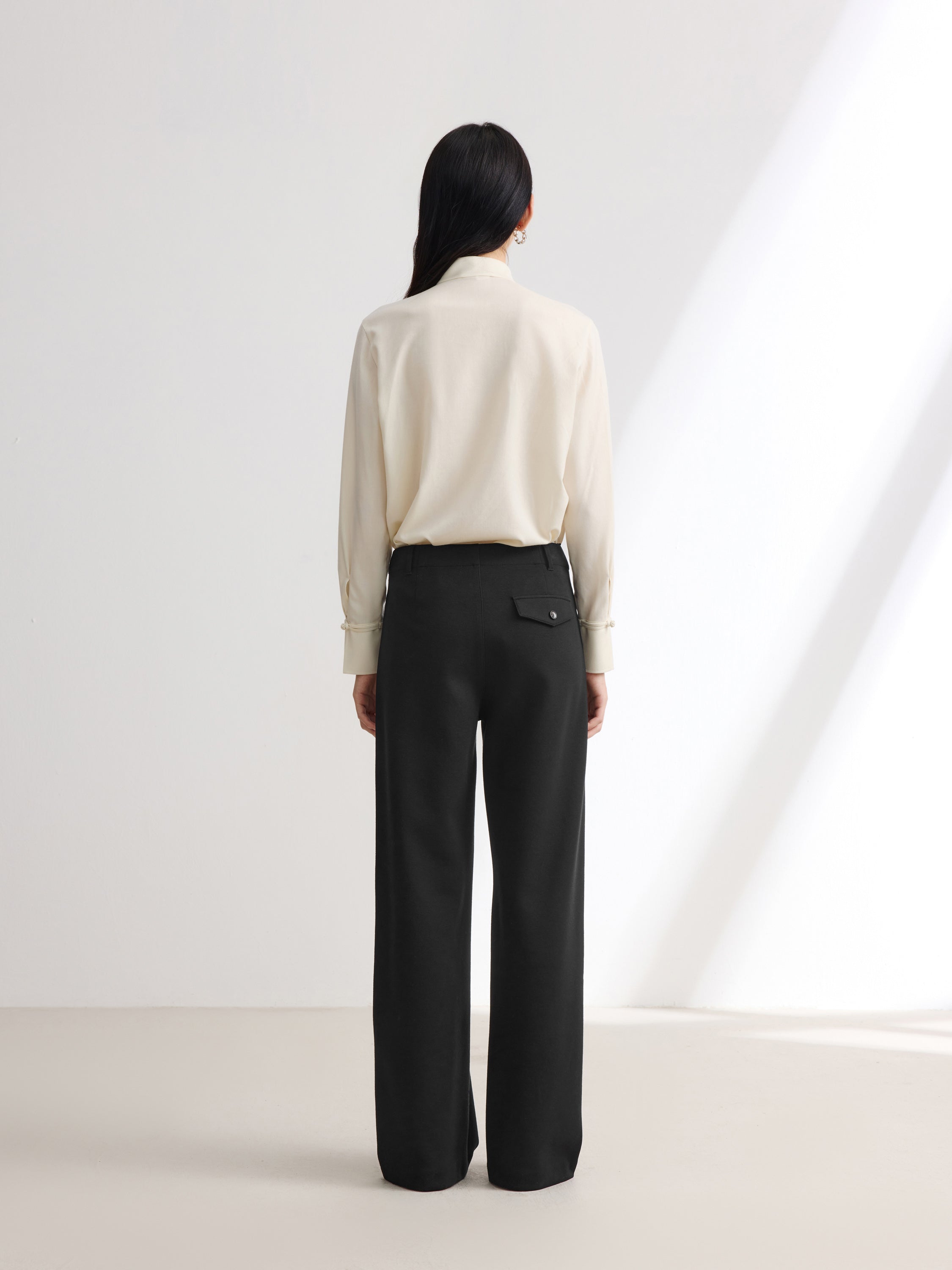 EP YAYING Black Straight Leg Pants