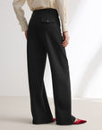 EP YAYING Black Straight Leg Pants