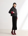 EP YAYING Mulberry Silk Neo-Chinese Jacquard Coat
