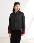 EP YAYING Mulberry Silk Neo-Chinese Jacquard Coat