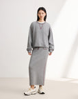 EP YAYING Grey Midi Dress