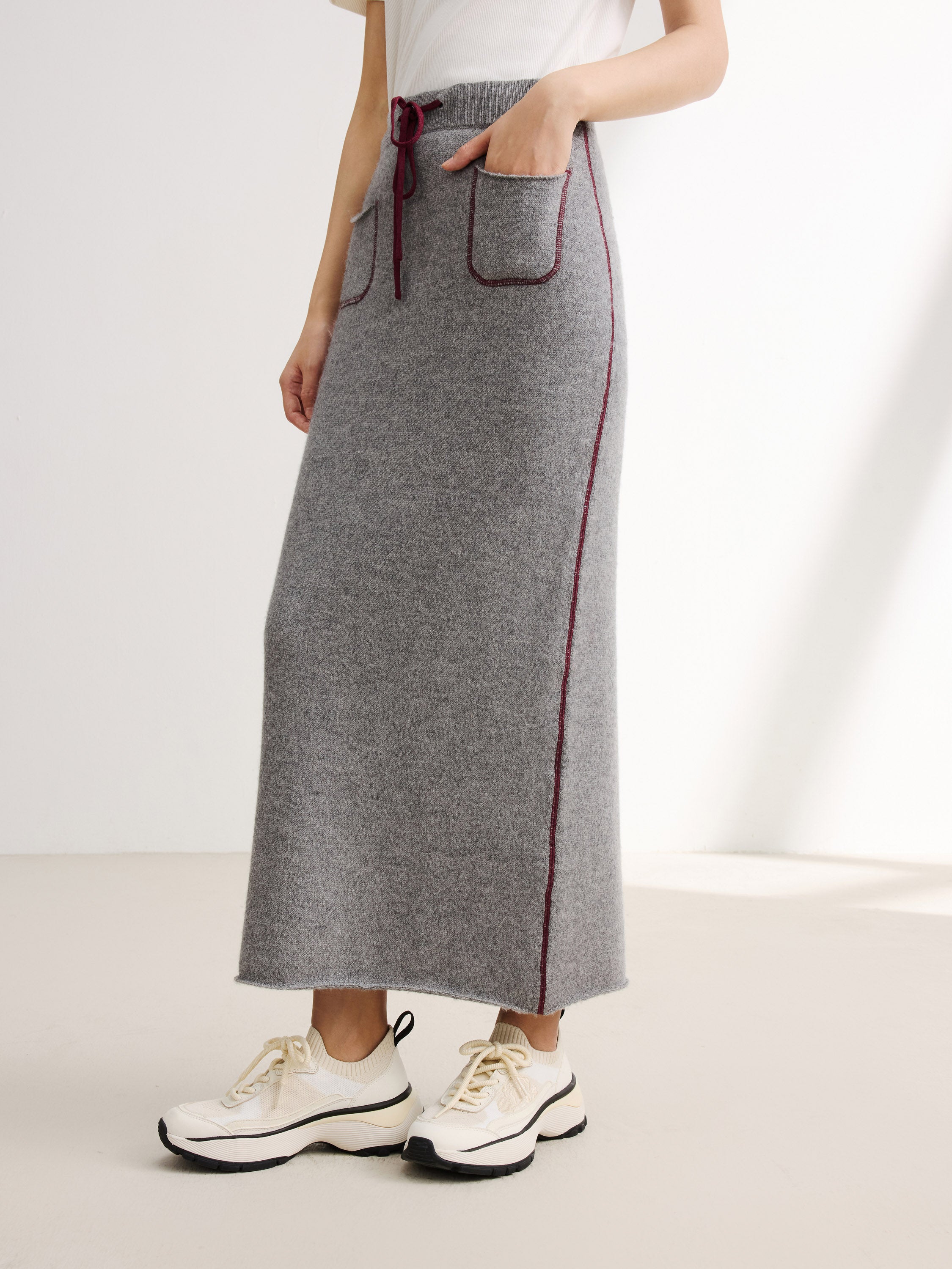 EP YAYING Grey Midi Dress