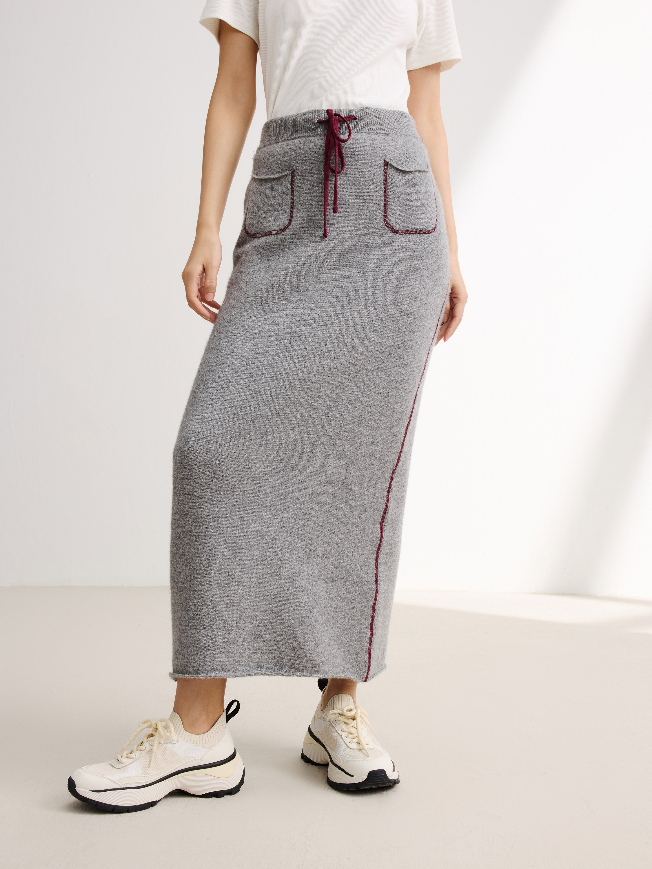 EP YAYING Grey Midi Dress