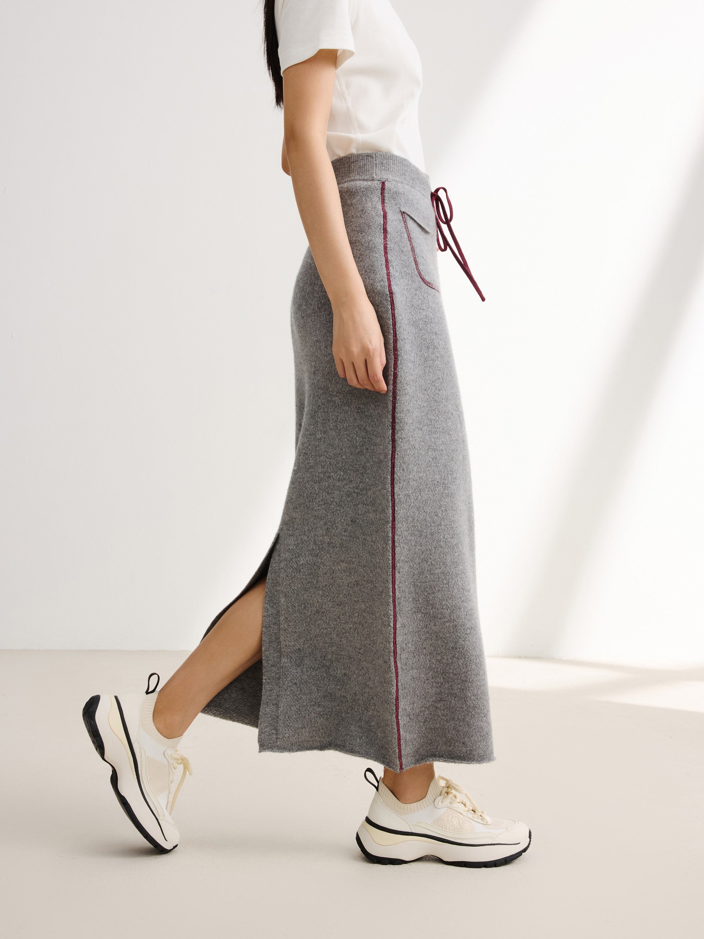 EP YAYING Grey Midi Dress