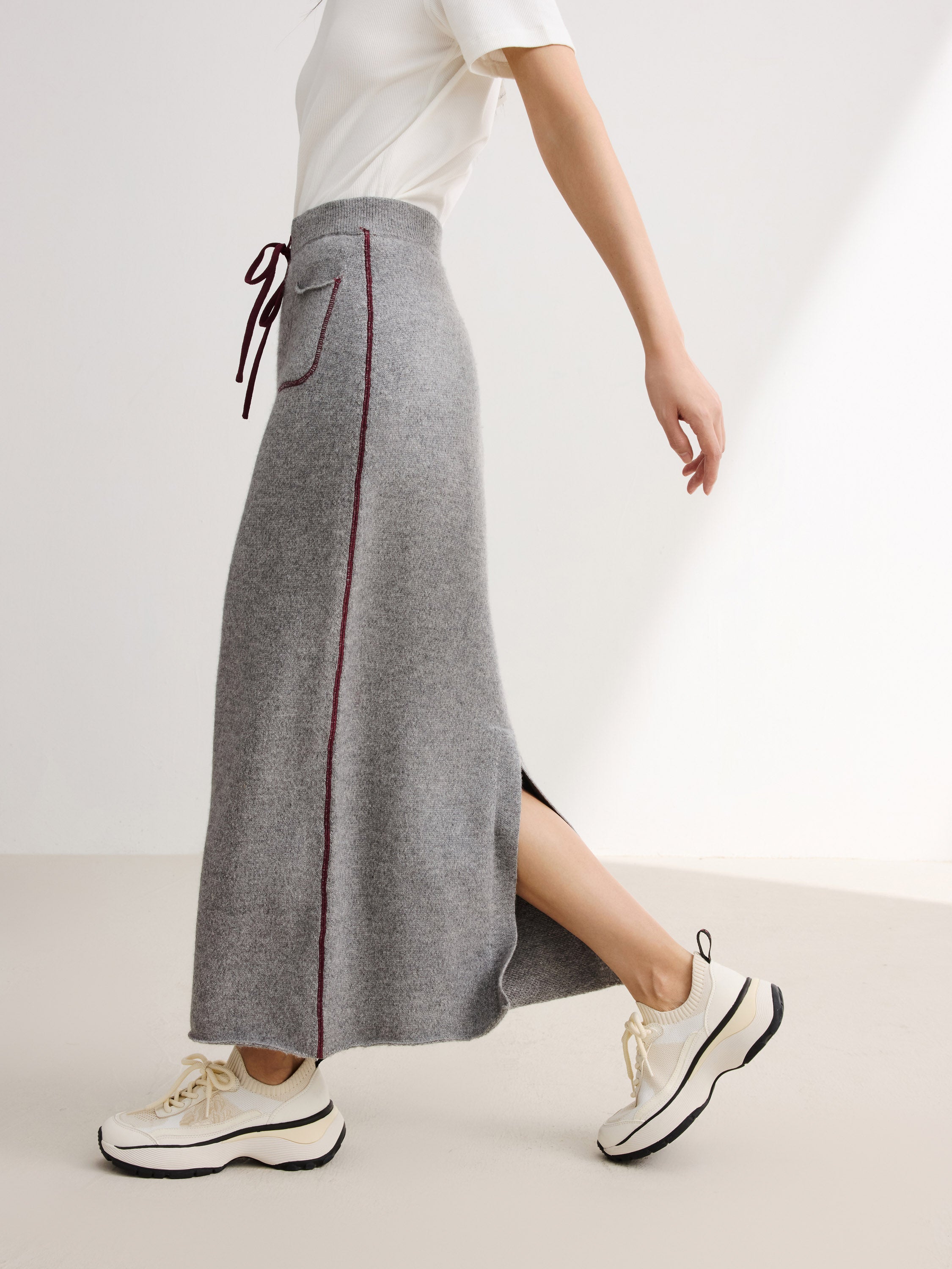 EP YAYING Grey Midi Dress