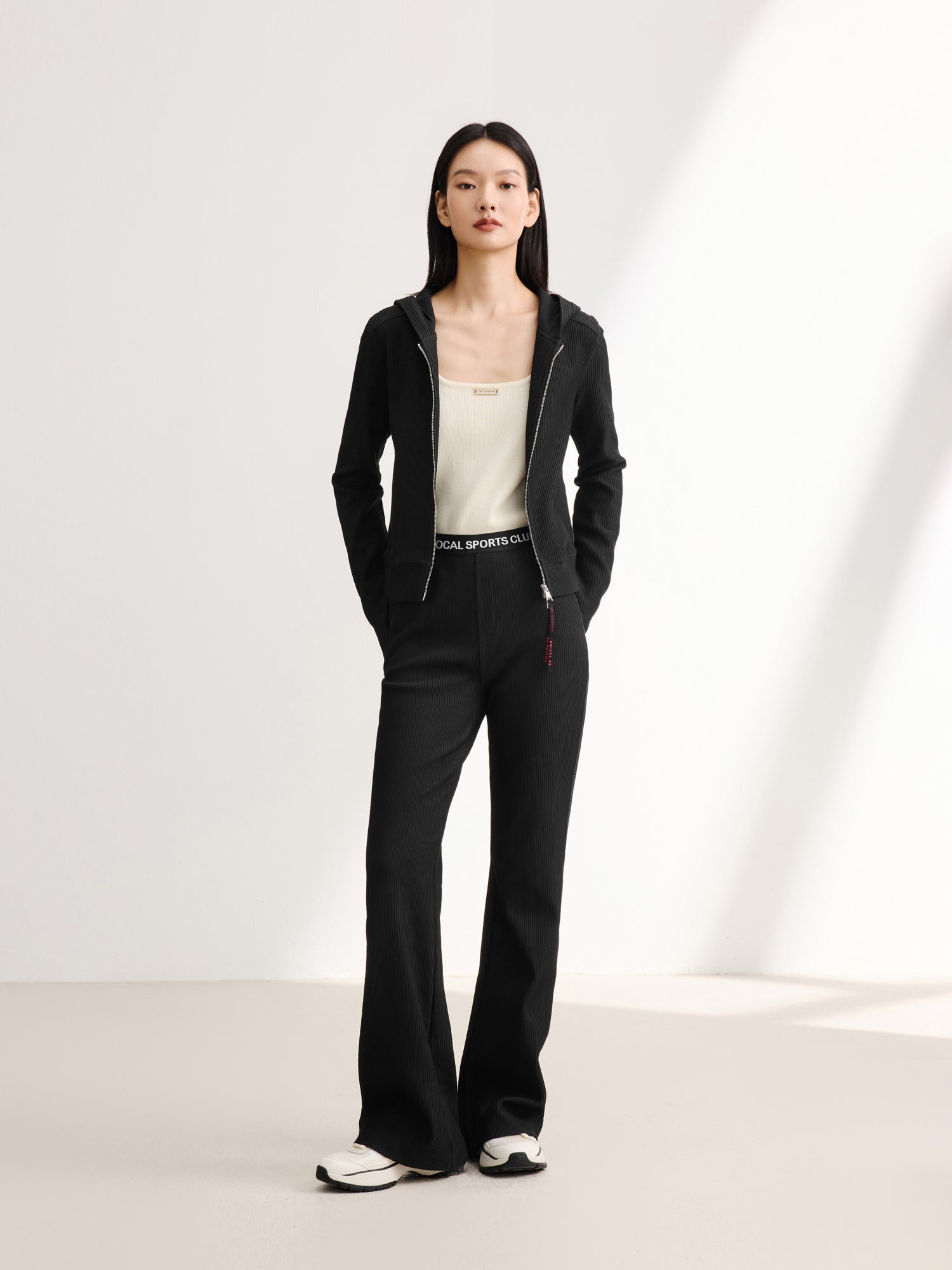 EP YAYING Black Slim Fit Long Sleeve Top