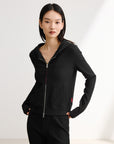 EP YAYING Black Slim Fit Long Sleeve Top