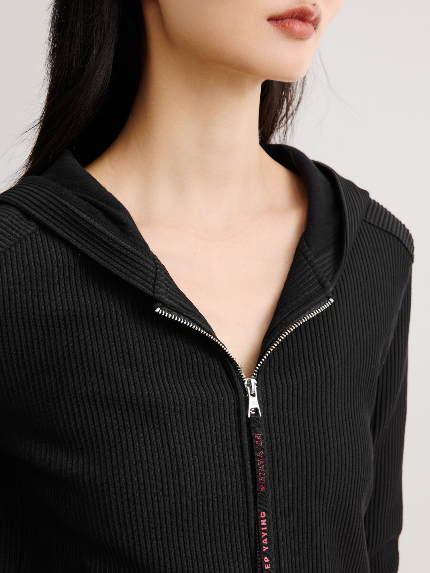 EP YAYING Black Slim Fit Long Sleeve Top