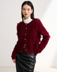 EP YAYING Red Knit Sweater
