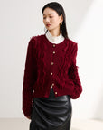 EP YAYING Red Knit Sweater
