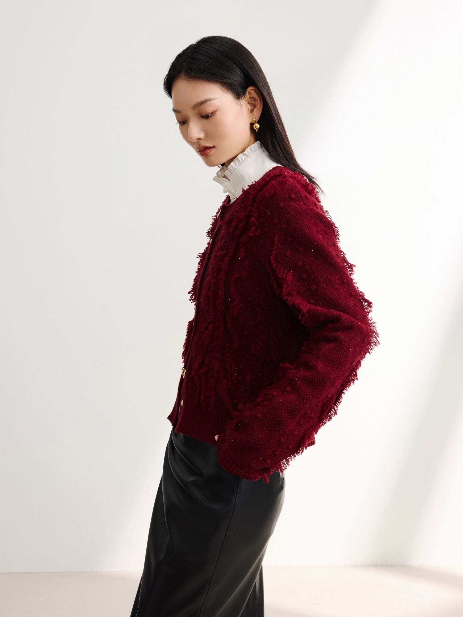 EP YAYING Red Knit Sweater