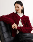 EP YAYING Red Knit Sweater