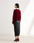 EP YAYING Red Knit Sweater