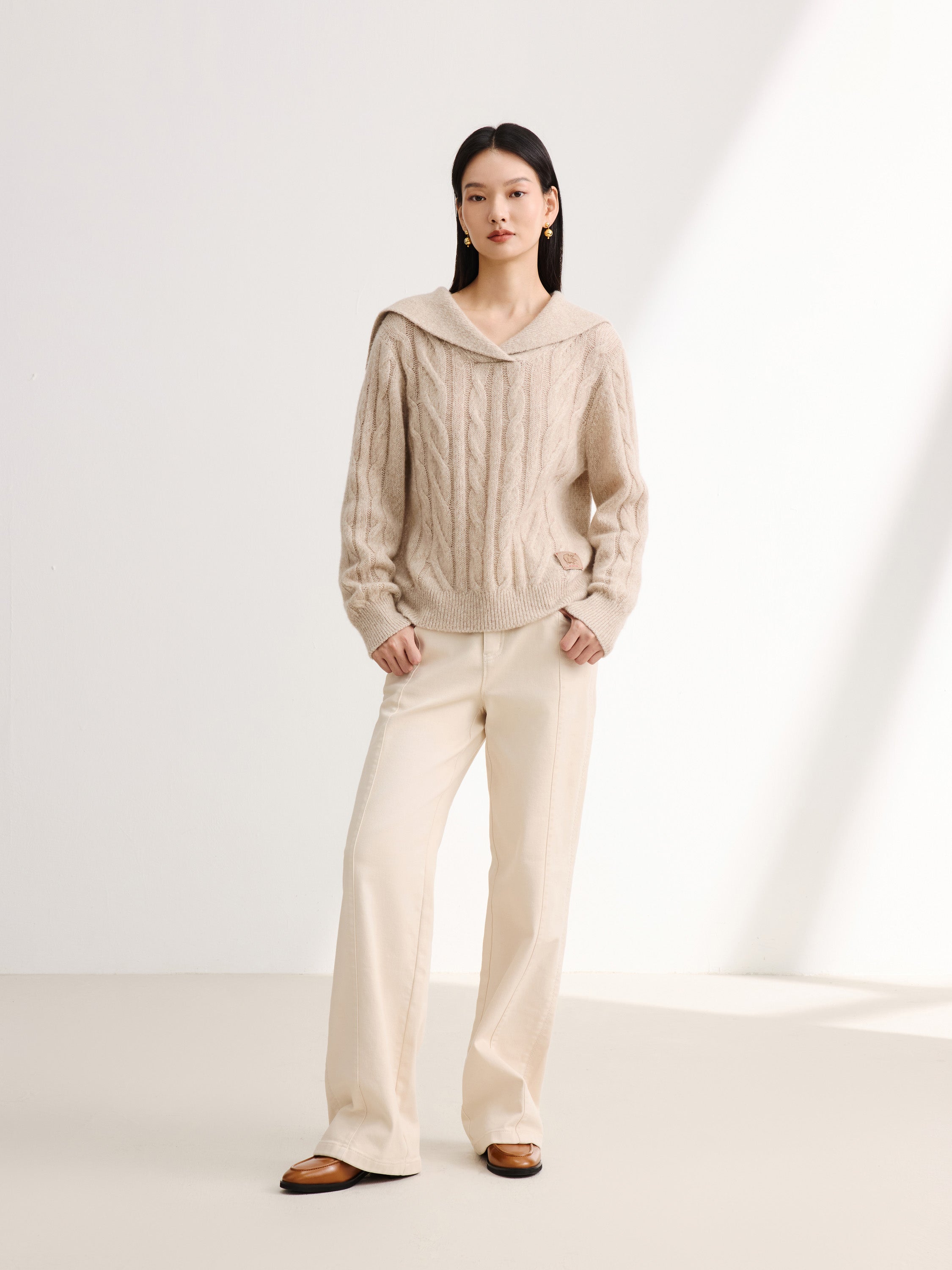 EP YAYING Beige Trousers