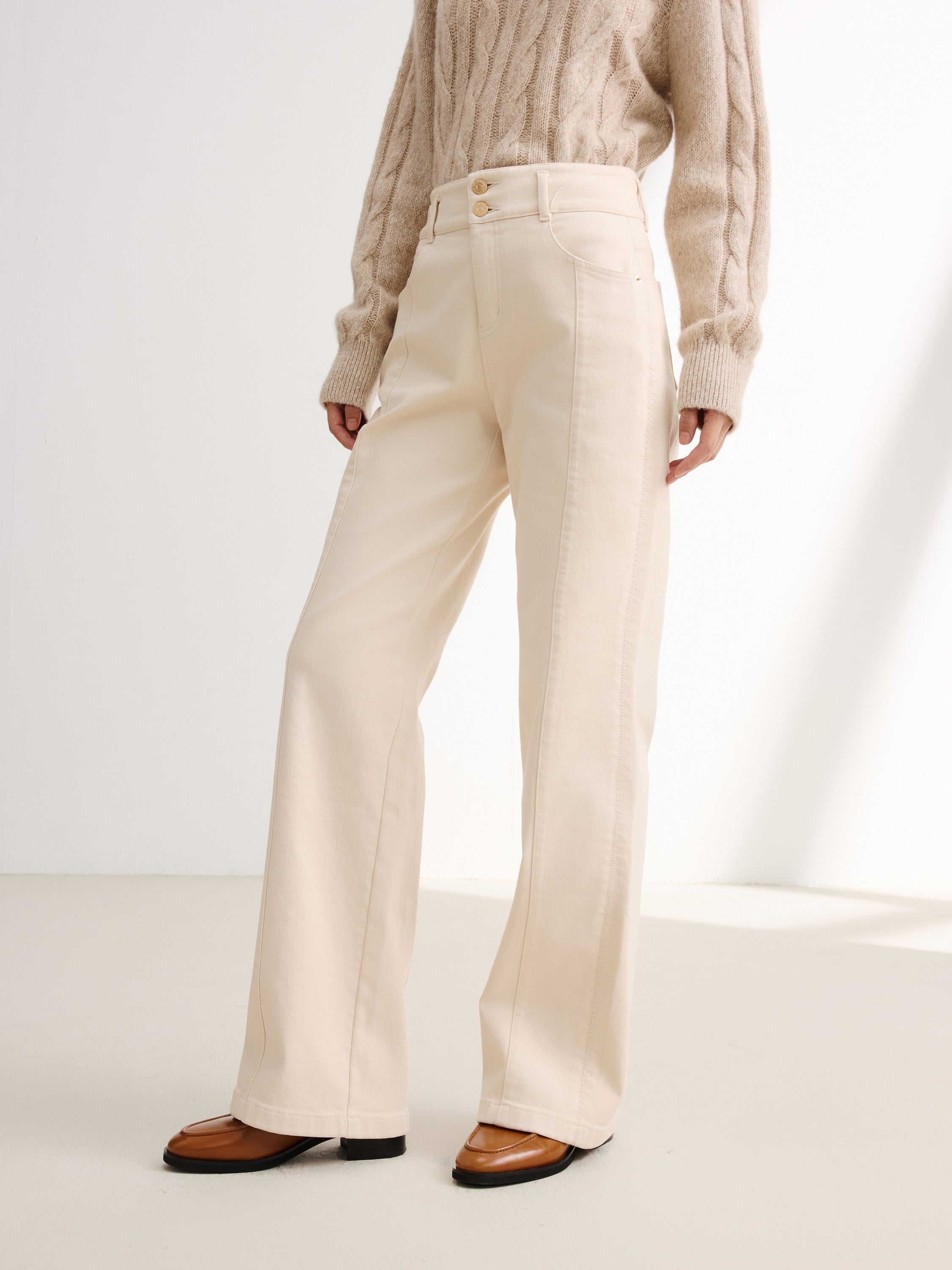 EP YAYING Beige Trousers