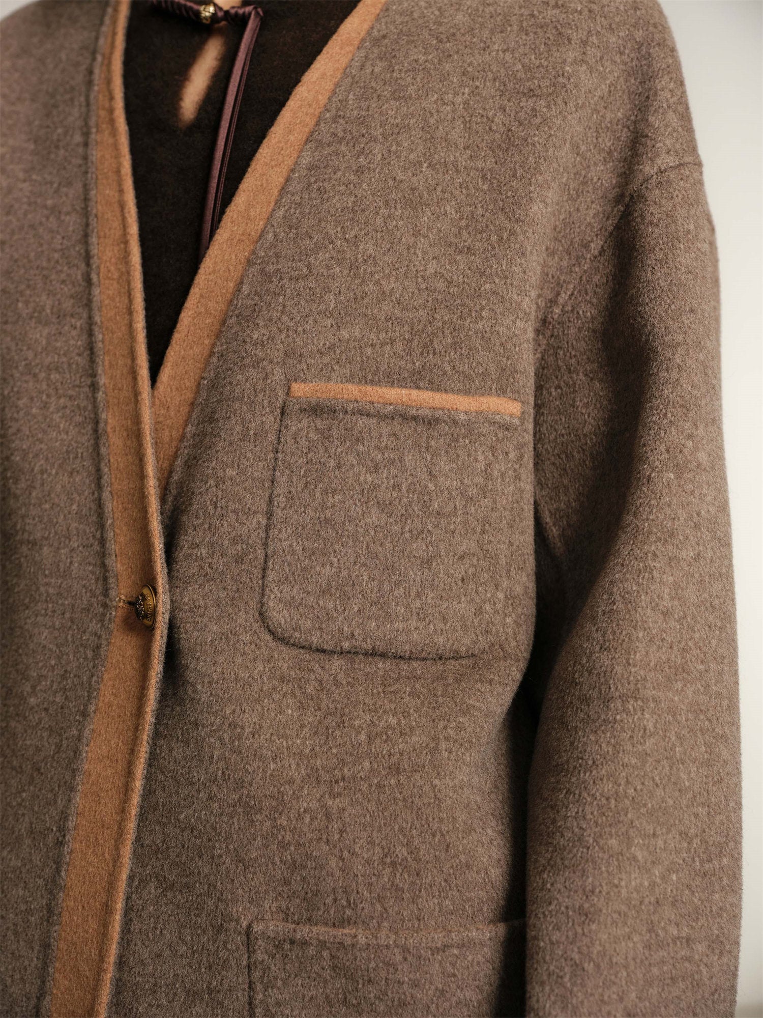 EP YAYING Yak Wool Cashmere Double-Sided Wool Coat