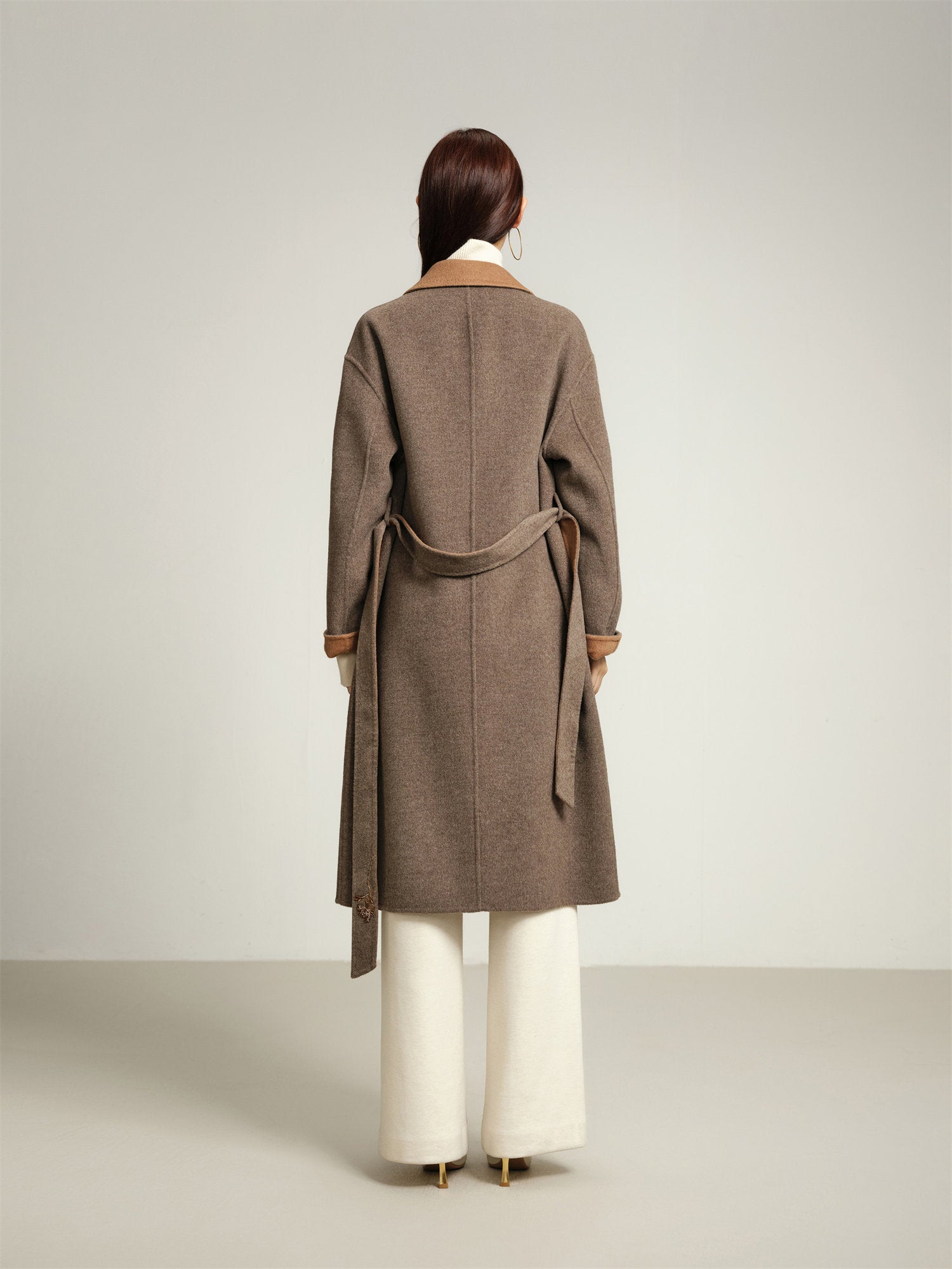 EP YAYING Yak Wool Double-Sided Wool Coat