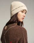EP YAYING Multicolor Pattern Knit Cardigan
