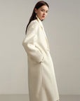 EP YAYING Notched Collar Cashmere Coat