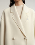 EP YAYING Notched Collar Cashmere Coat
