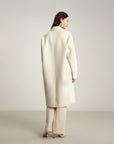 EP YAYING Notched Collar Cashmere Coat
