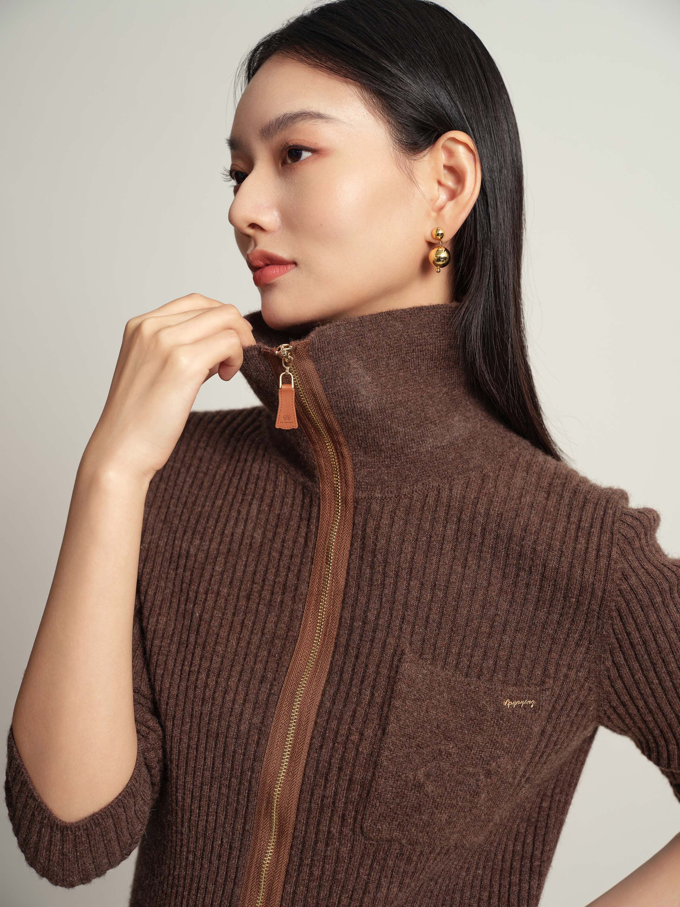 EP YAYING Brown Top