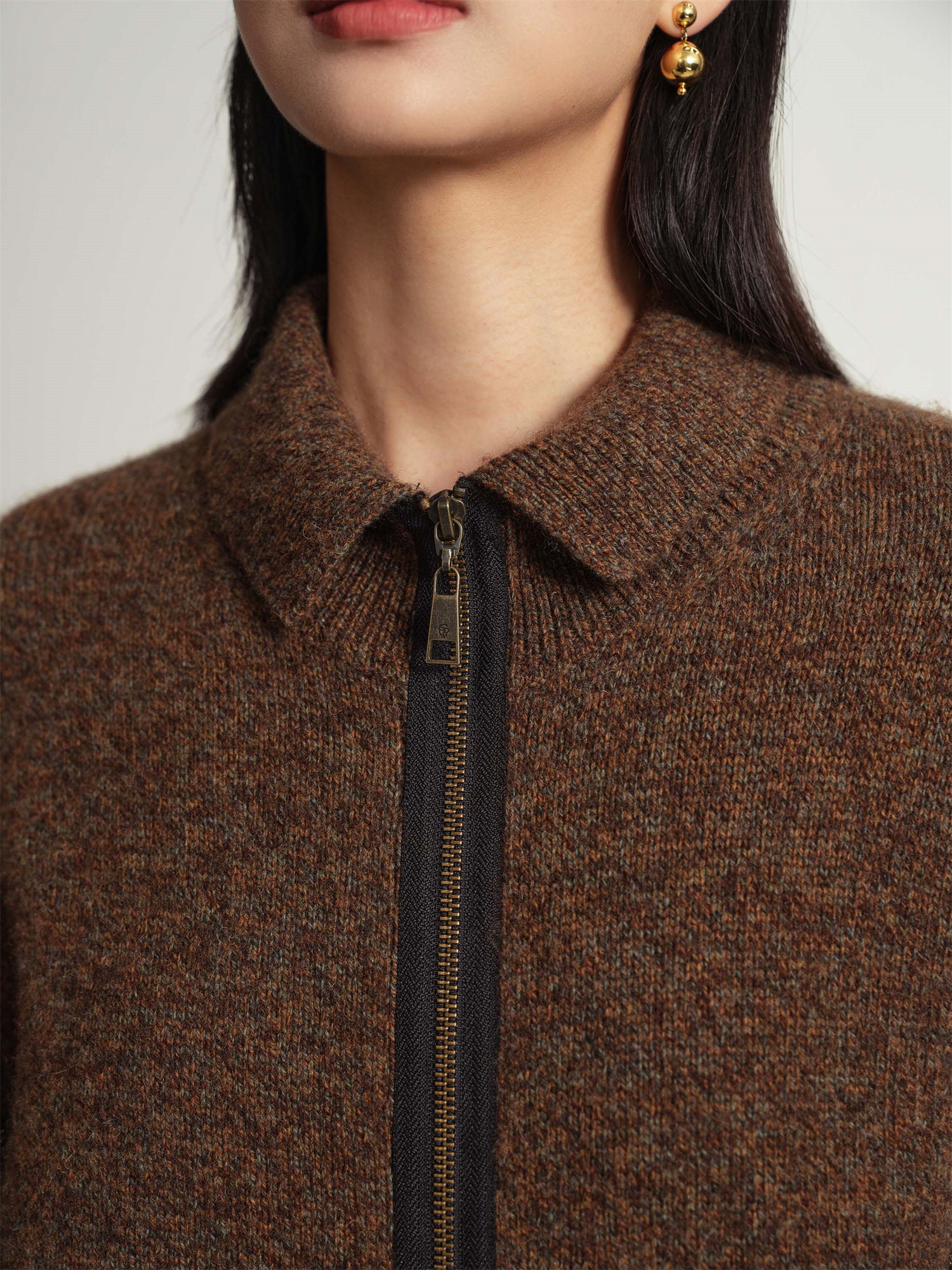 EP YAYING Yak Wool Knitted Cardigan