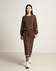 EP YAYING Brown Knit Dress