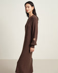 EP YAYING Brown Knit Dress