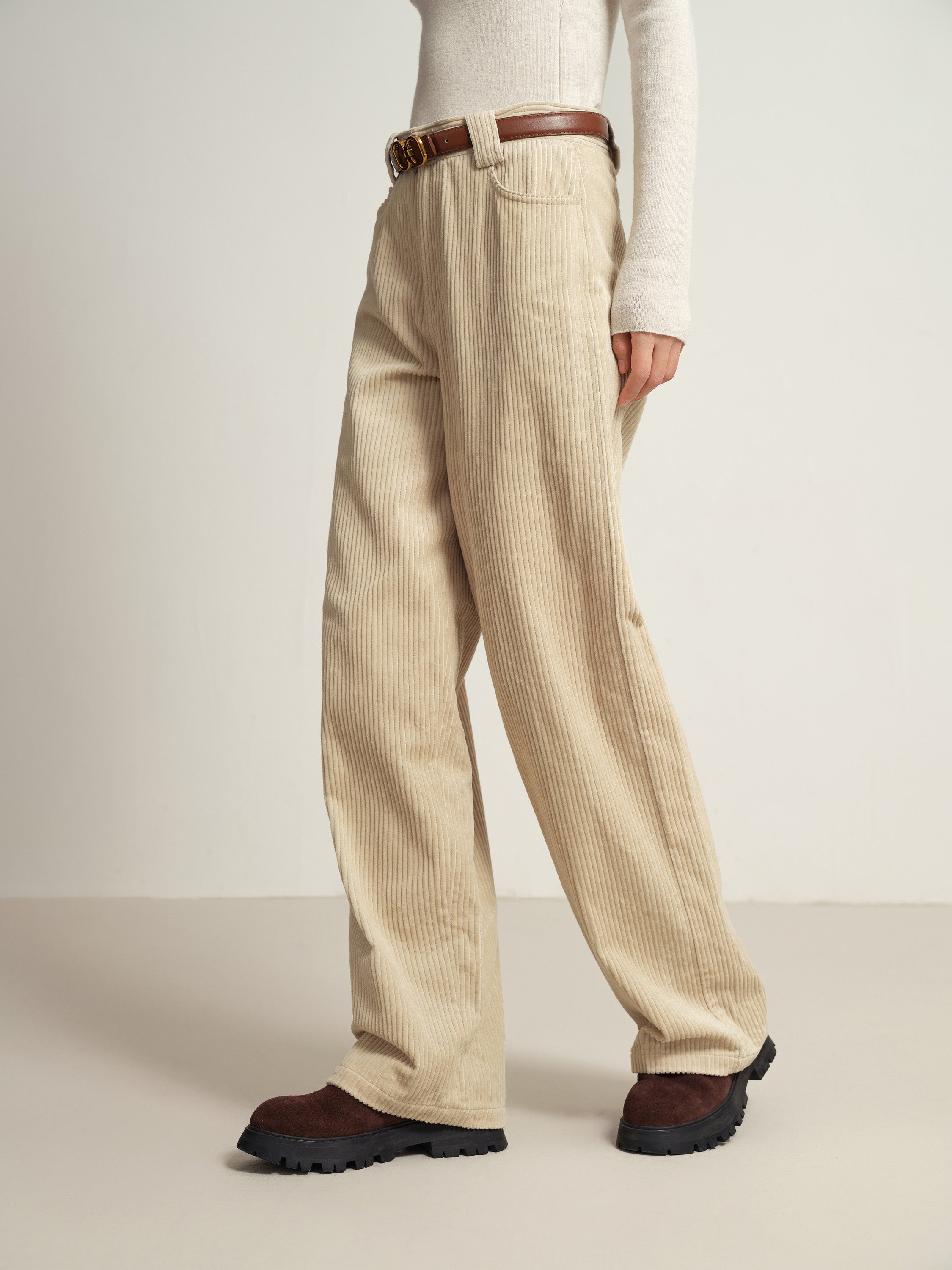 EP YAYING Beige Trousers