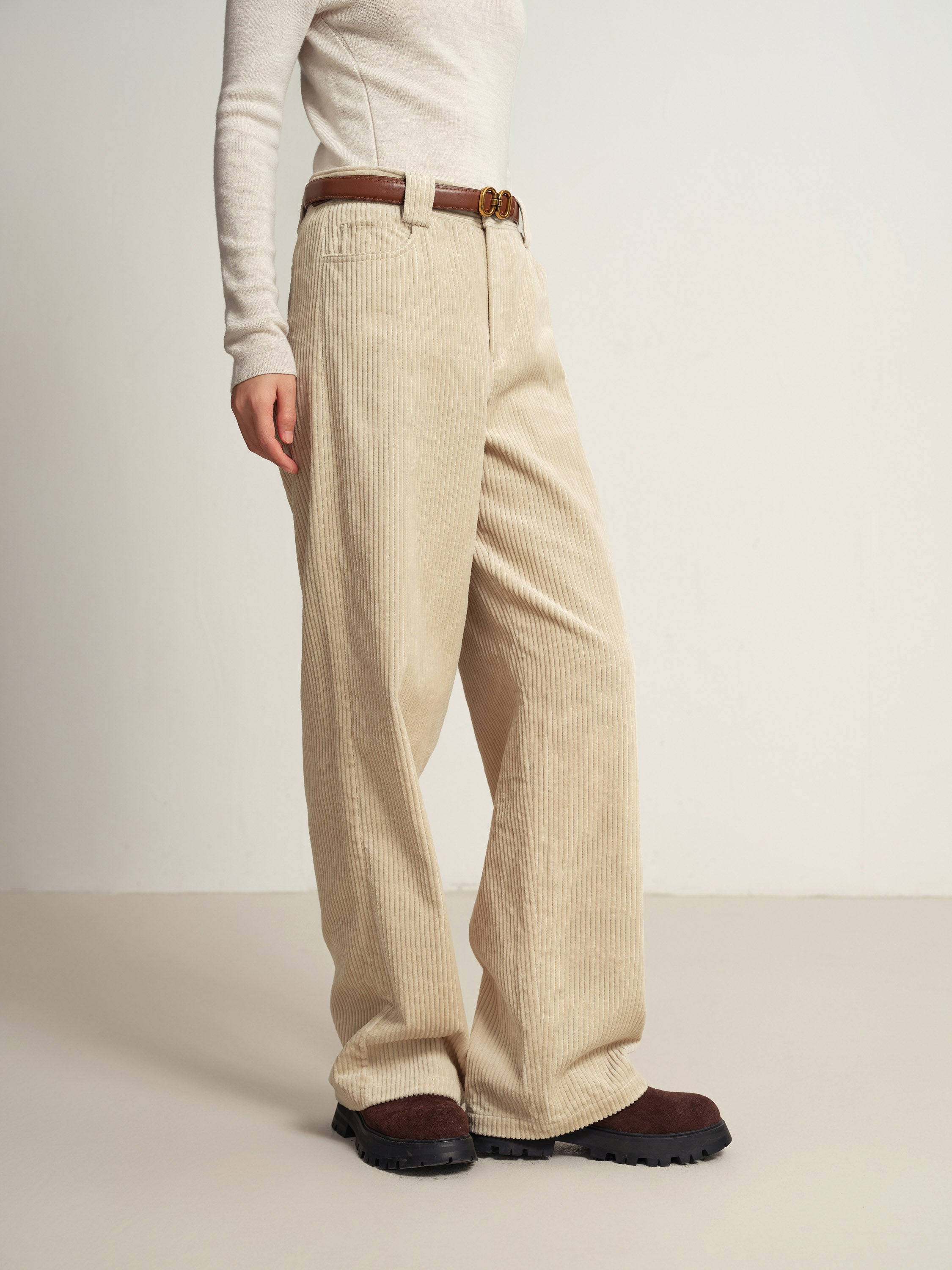 EP YAYING Beige Trousers
