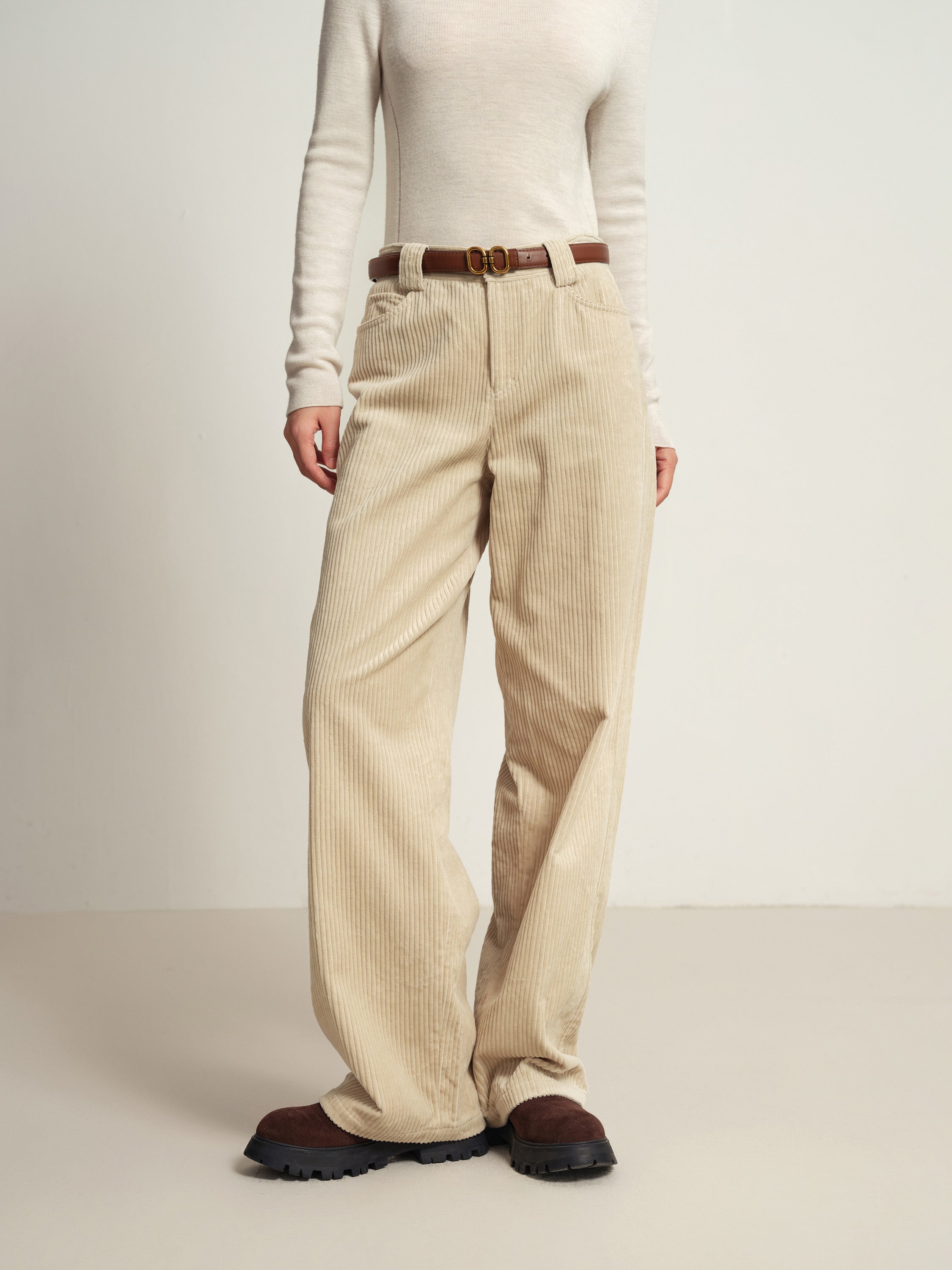 EP YAYING Beige Trousers
