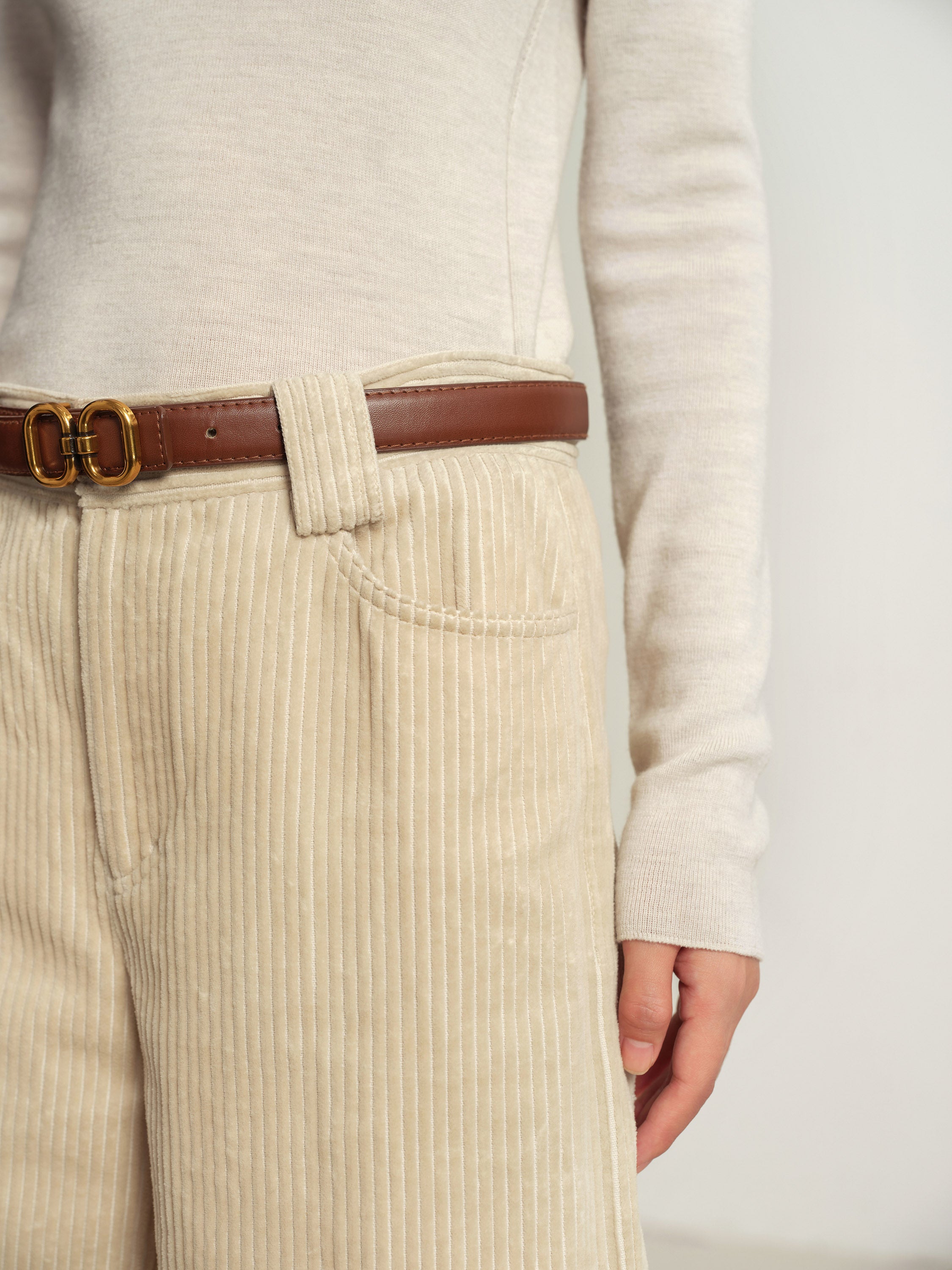 EP YAYING Beige Trousers