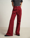 EP YAYING Red Slim Fit Pants