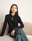 EP YAYING Black Structured Jacket