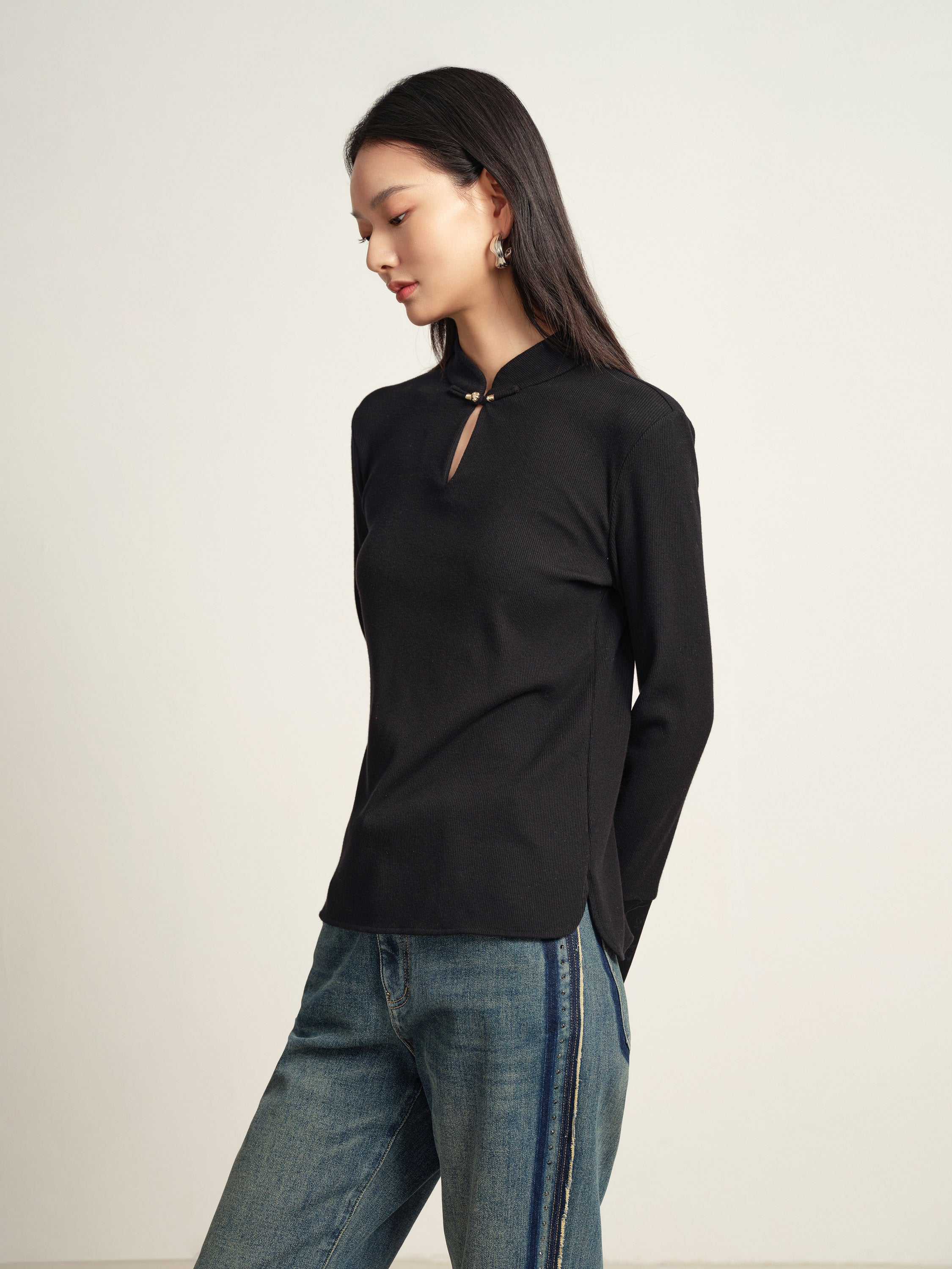 EP YAYING Black Structured Jacket