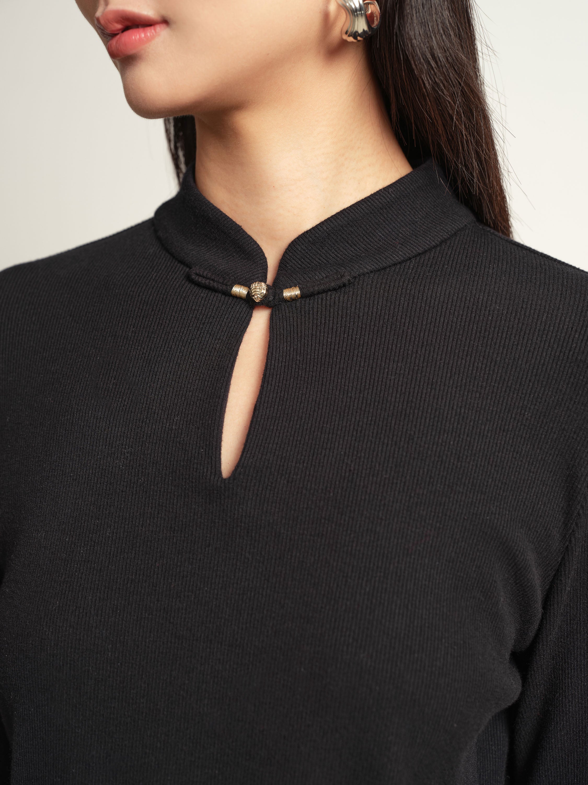EP YAYING Black Structured Jacket