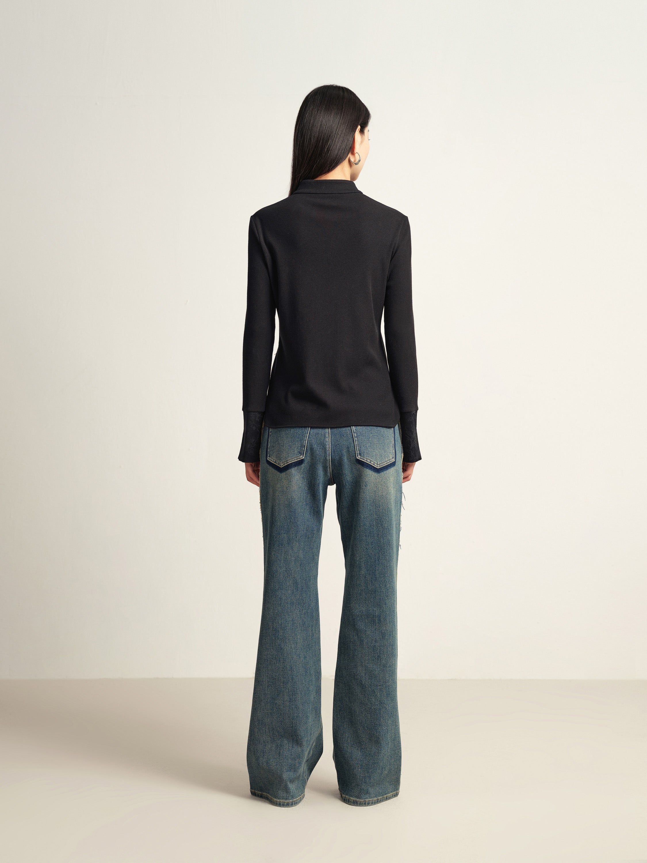 EP YAYING Black Structured Jacket
