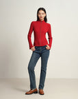 EP YAYING Red Knit Sweater