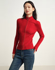 EP YAYING Red Knit Sweater