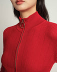 EP YAYING Red Knit Sweater
